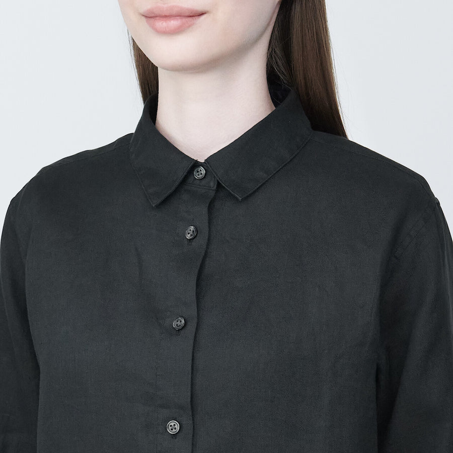 Women's Washed linen Regular collar L/S shirtWhiteXS