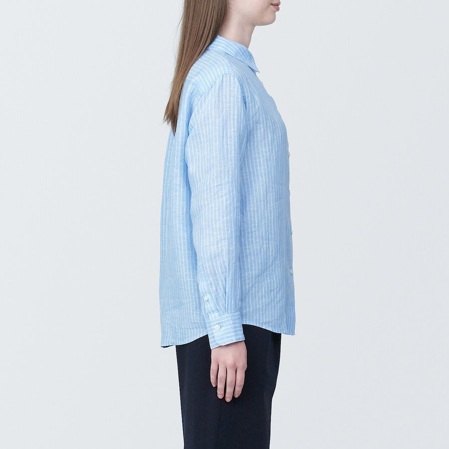 Women's Washed linen Regular collar L/S shirtWhiteXS