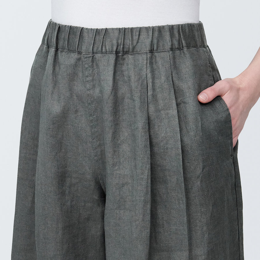 Women's Linen Easy widepantsCharcoal greyXS