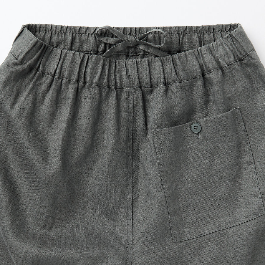 Women's Linen Easy widepantsCharcoal greyXS