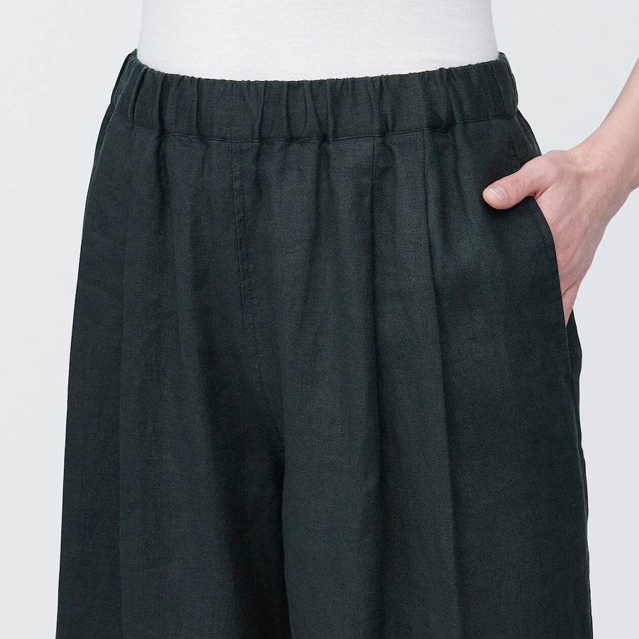 Women's Linen Easy widepantsCharcoal greyXS