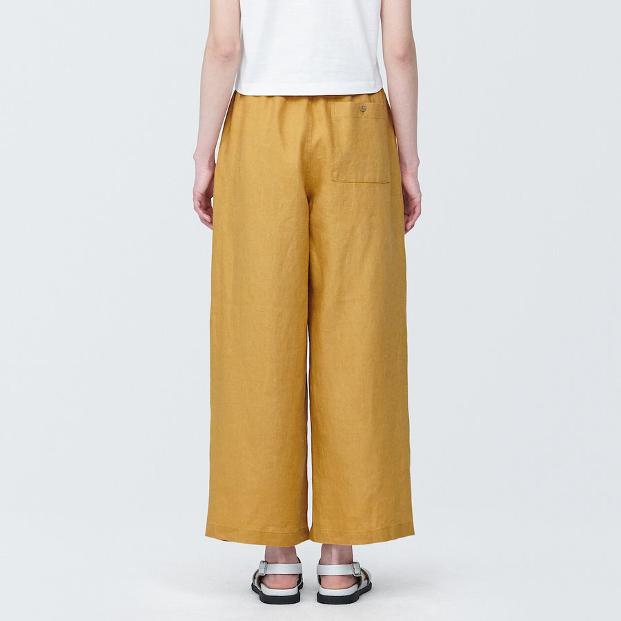 Women's Linen Easy widepantsCharcoal greyXS