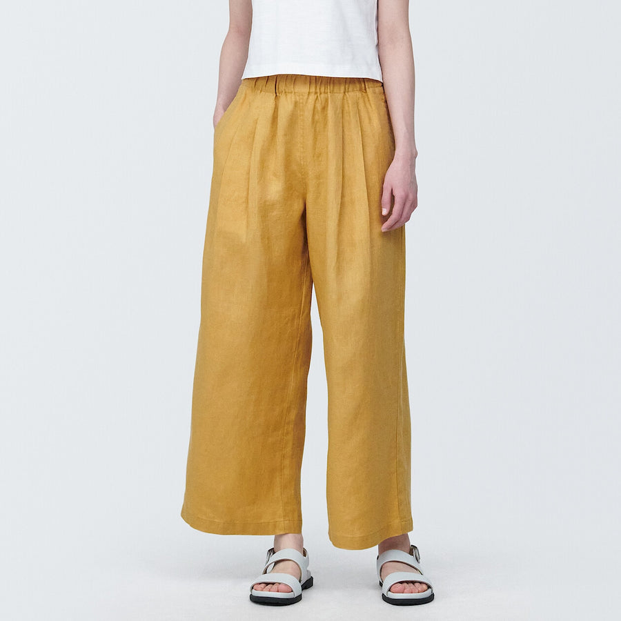 Women's Linen Easy widepantsCharcoal greyXS