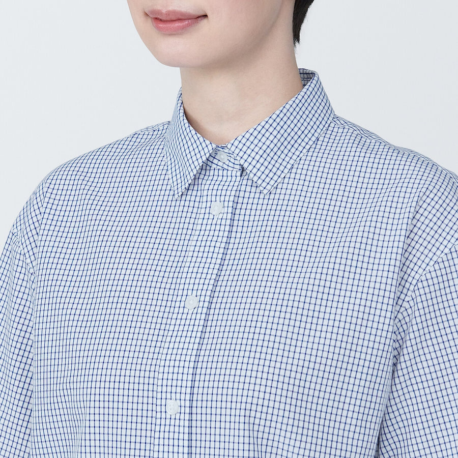 W's Cool touch broadcloth Regular collar S/S shirtWhiteXS