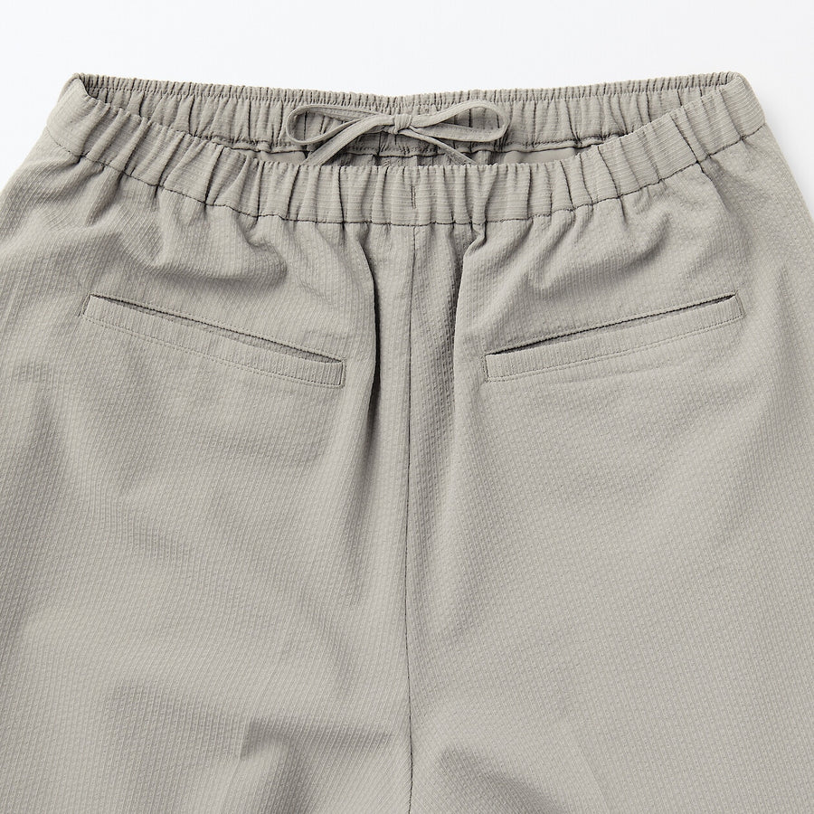 Women's Breathable seersucker Cropped pants Light greyXS