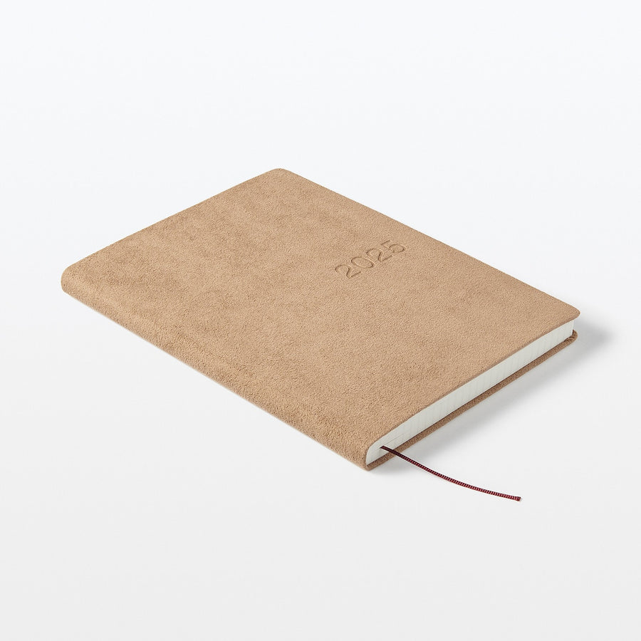 Faux suede Monday start Month/Weekly planner From Dec. 2024