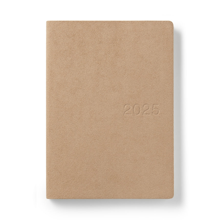 Faux suede Monday start Month/Weekly planner From Dec. 2024