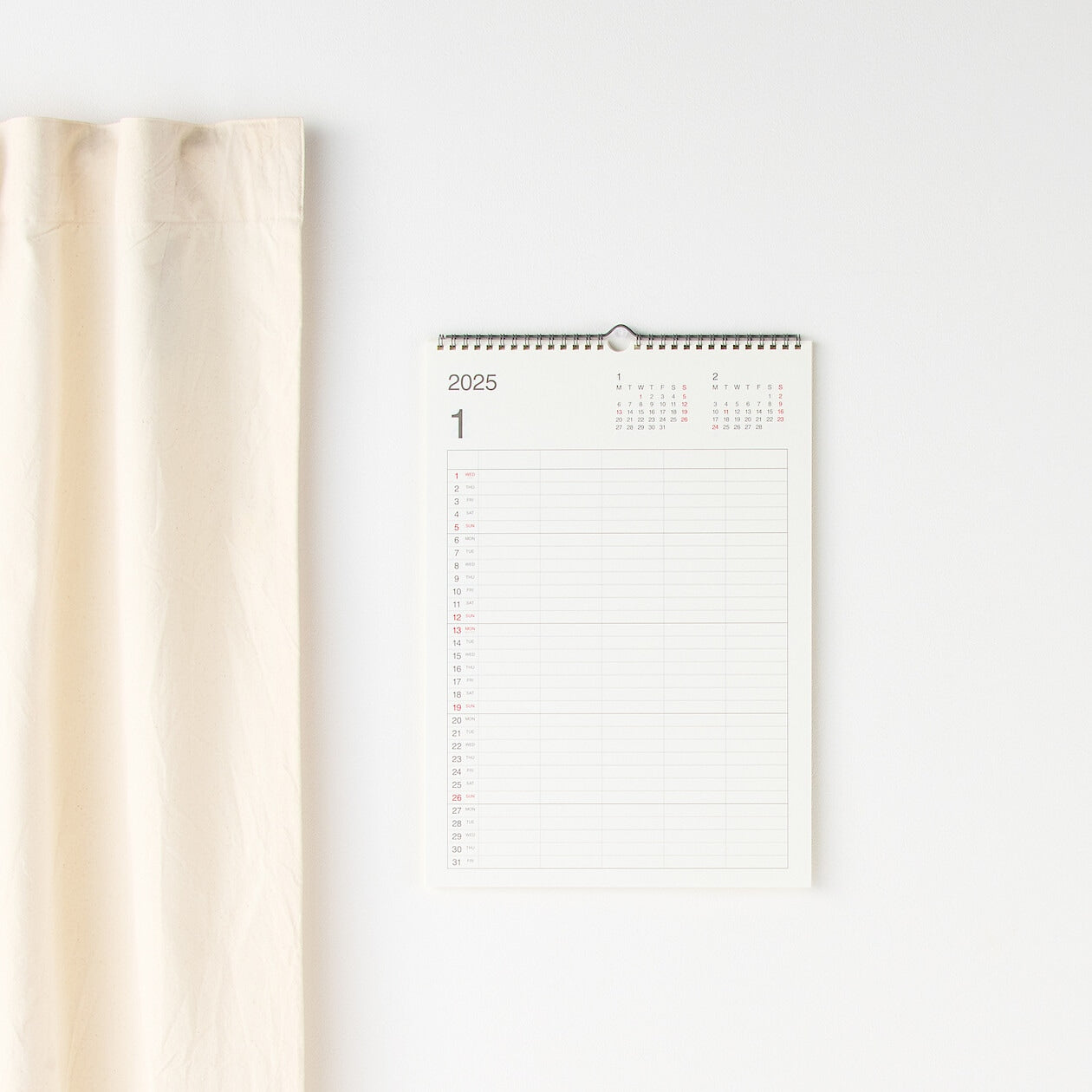 MUJI 2025 Family Wall Calendar A3 MUJI Australia Muji Calendar 2025 Release Date