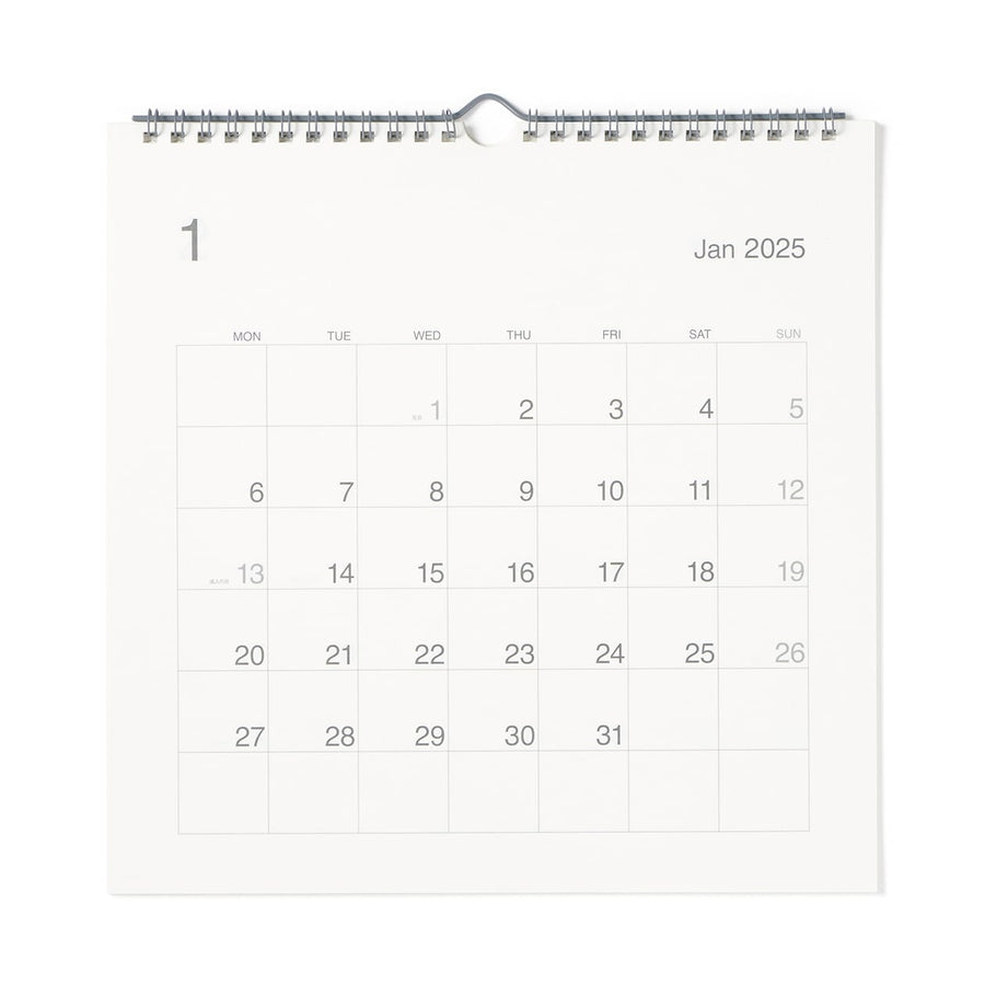 Bagasse-paper Monday start Calendar /L/Jan. 2025 - Dec. 2025