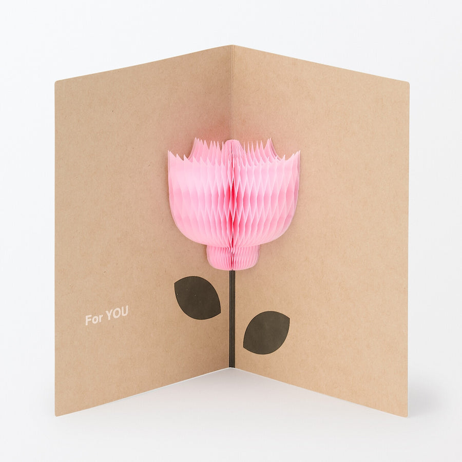 Honeycomb paper Small card Flower