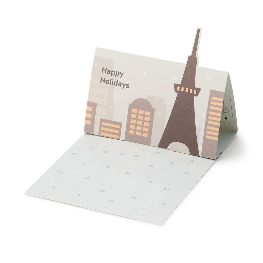 Flip-and-enjoy card Countdown City
