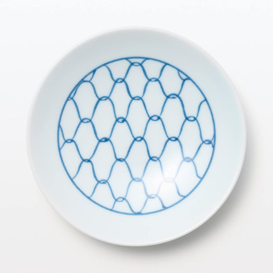 Hasami Ware Small Plate - Mesh pattern Approx. dia. 10 cm