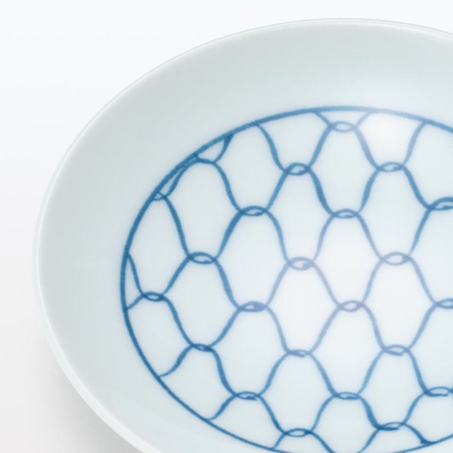 Hasami Ware Small Plate - Mesh pattern Approx. dia. 10 cm