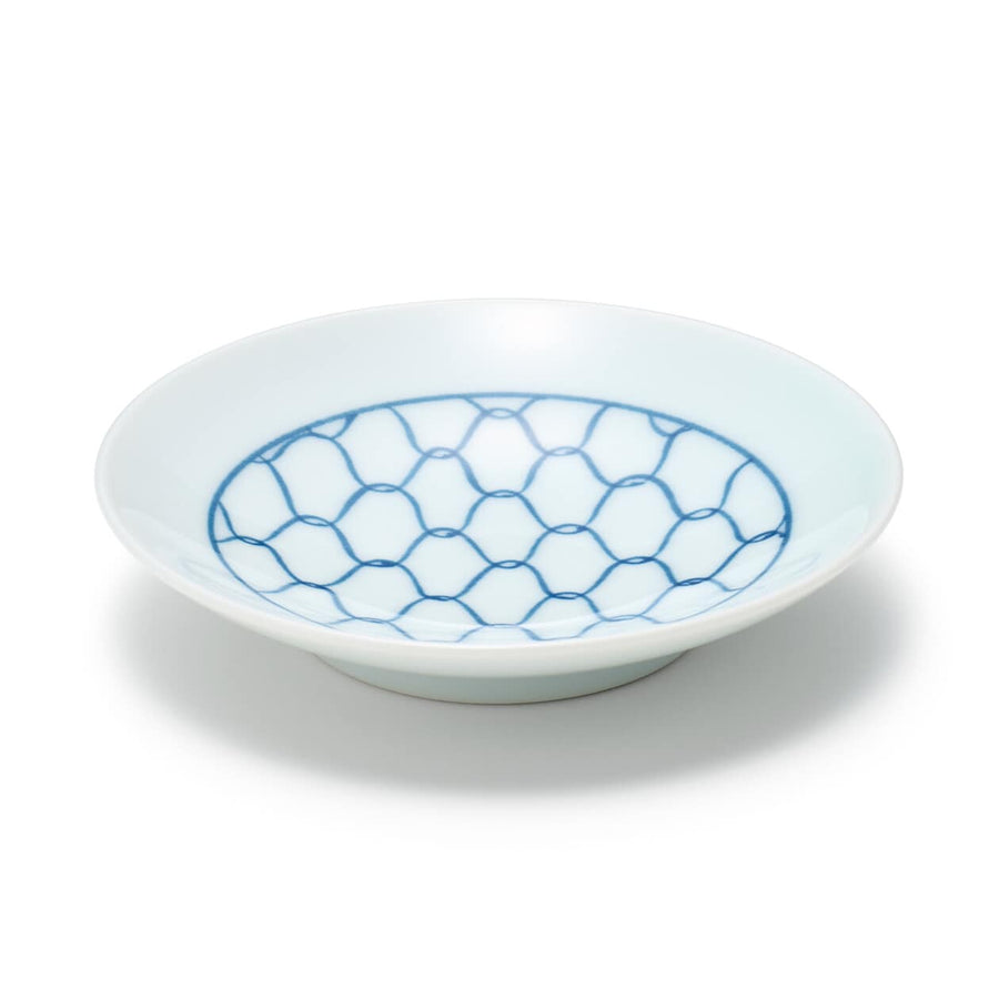 Hasami Ware Small Plate - Mesh pattern Approx. dia. 10 cm