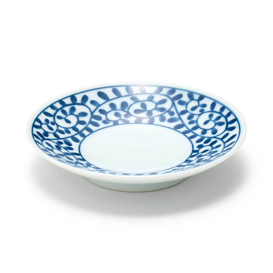 Hasami Ware Small Plate - Arabesque pattern Approx. dia. 10 cm