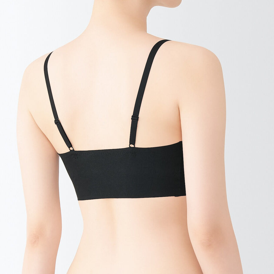 W's Pleasant to the touch ribbed  bra Black XS