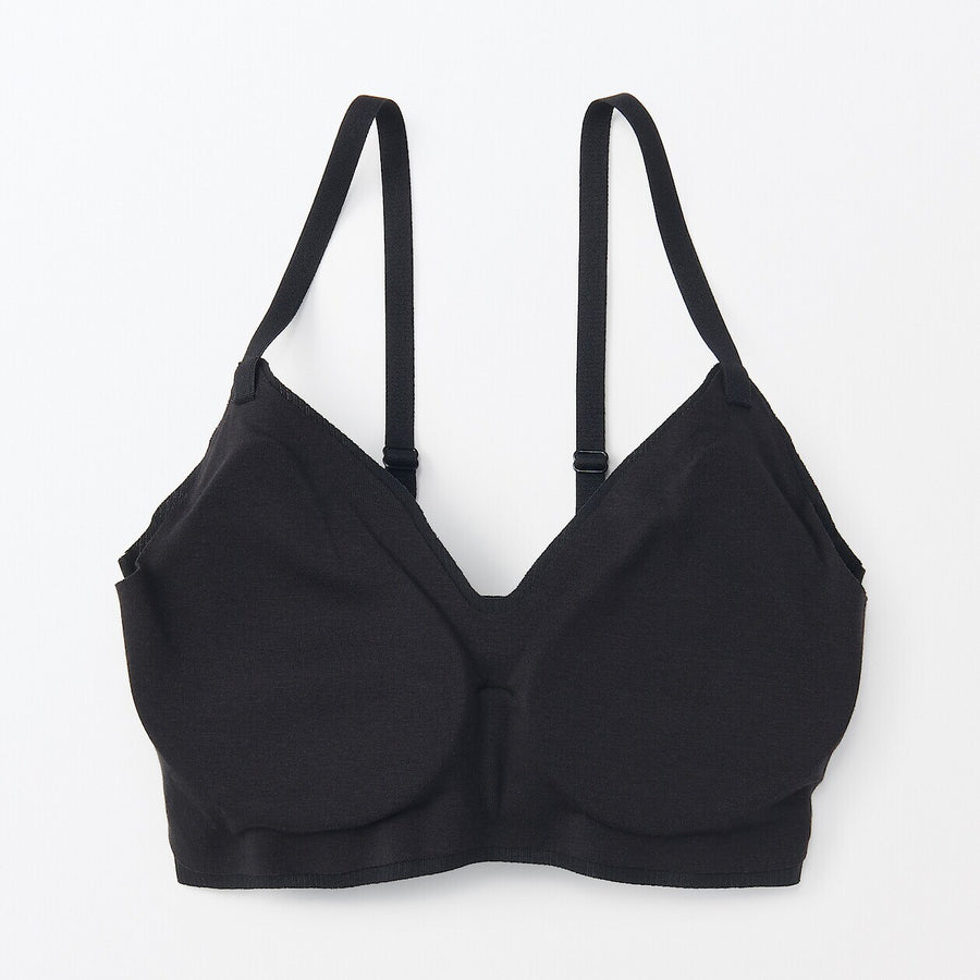 W's Pleasant to the touch ribbed  bra Black XS