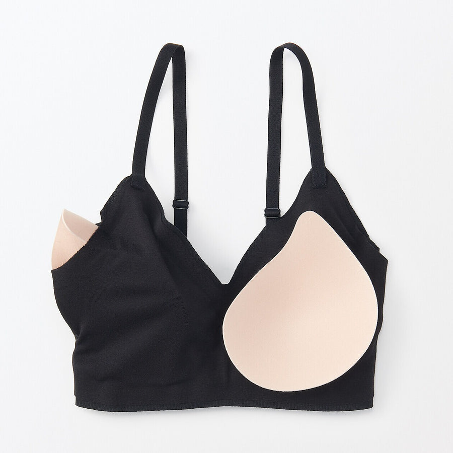 W's Pleasant to the touch ribbed  bra Black XS