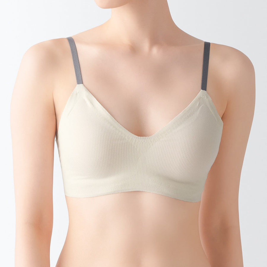 W's Pleasant to the touch ribbed  bra Black XS