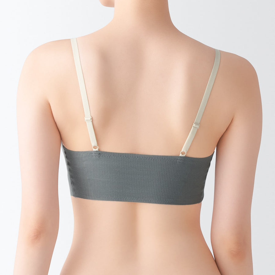 W's Pleasant to the touch ribbed  bra Black XS