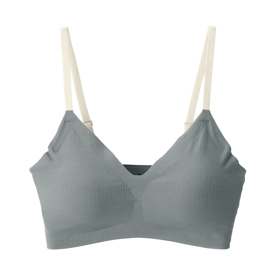 W's Pleasant to the touch ribbed  bra Black XS