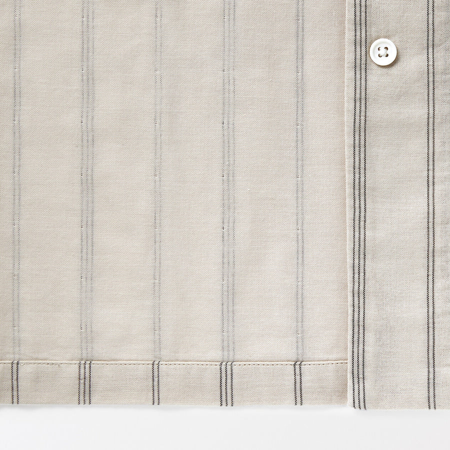 W's Side Seamless double gauze pajamas(L/S)D Navy Check XS