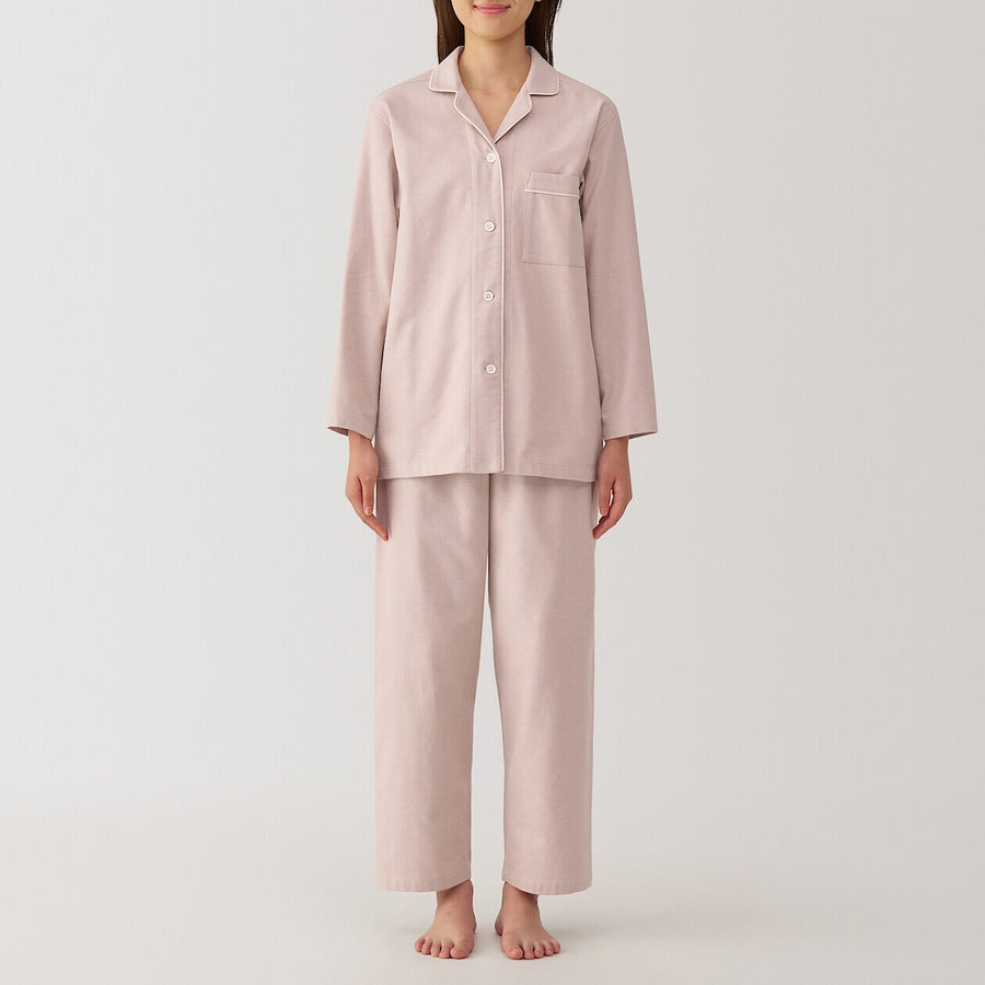 W's Side seamless flannel pajamas L/SIvoryXS