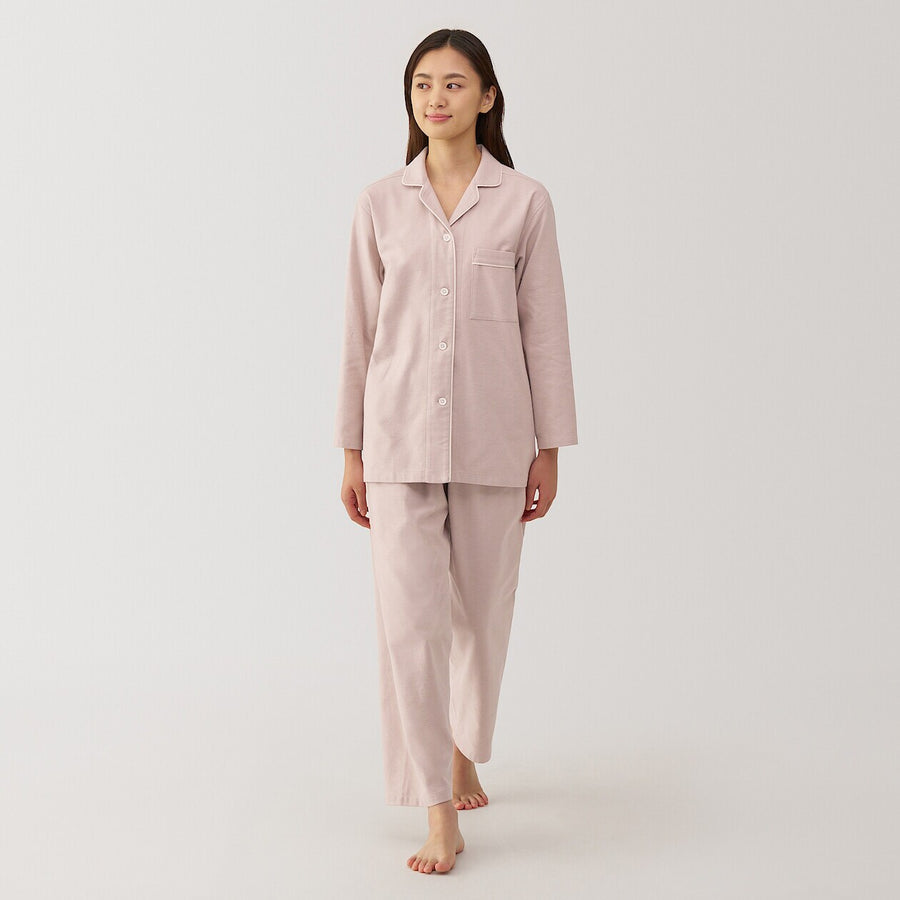 W's Side seamless flannel pajamas L/SIvoryXS