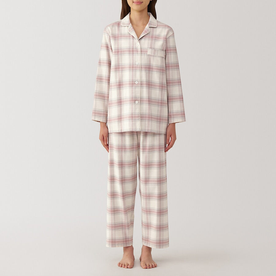 W's Side seamless flannel pajamas L/SIvoryXS