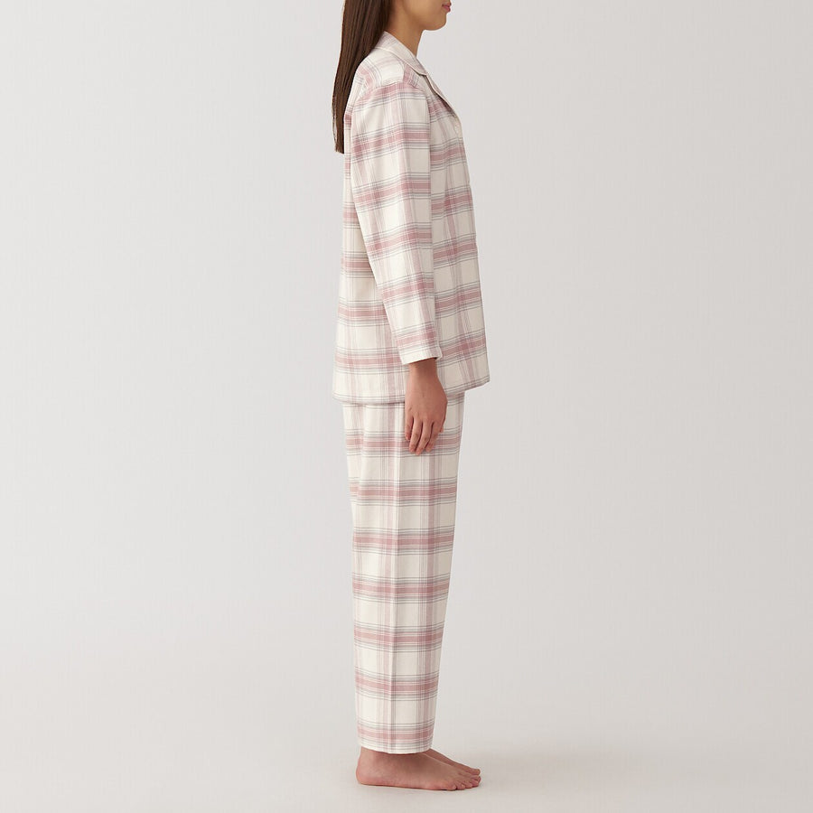 W's Side seamless flannel pajamas L/SIvoryXS