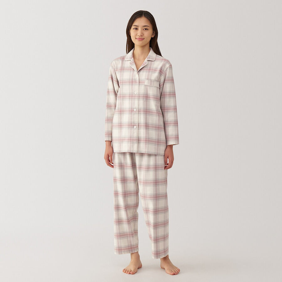 W's Side seamless flannel pajamas L/SIvoryXS