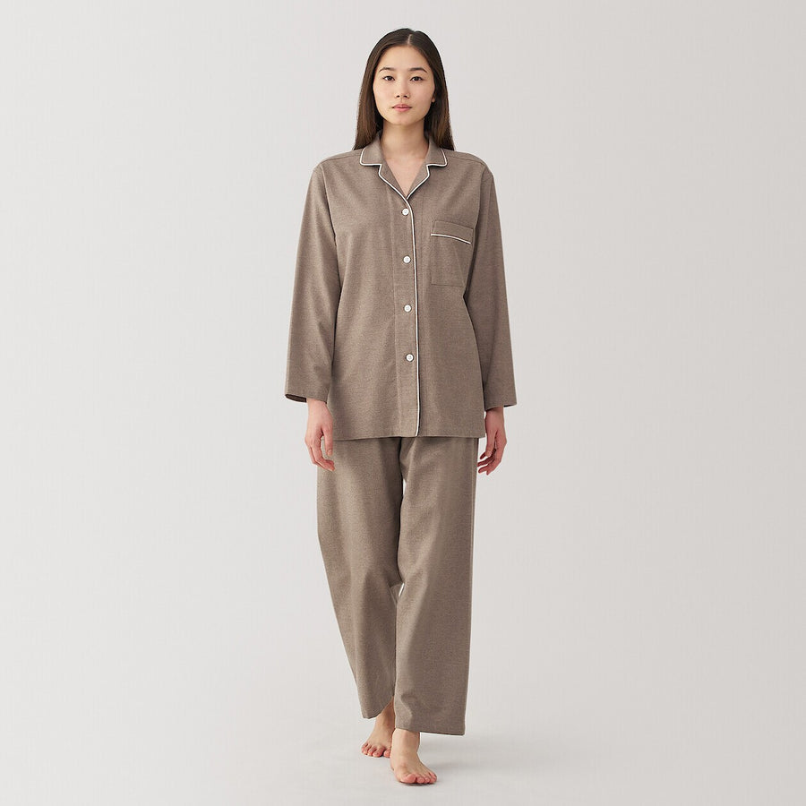 W's Side seamless flannel pajamas L/SIvoryXS