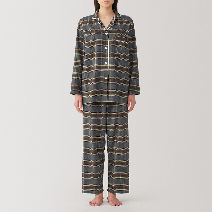 W's Side seamless flannel pajamas L/SIvoryXS