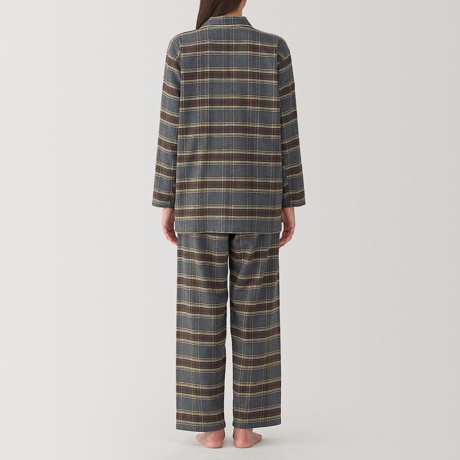 W's Side seamless flannel pajamas L/SIvoryXS