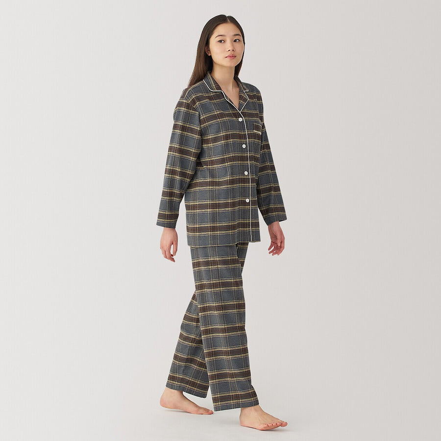 W's Side seamless flannel pajamas L/SIvoryXS