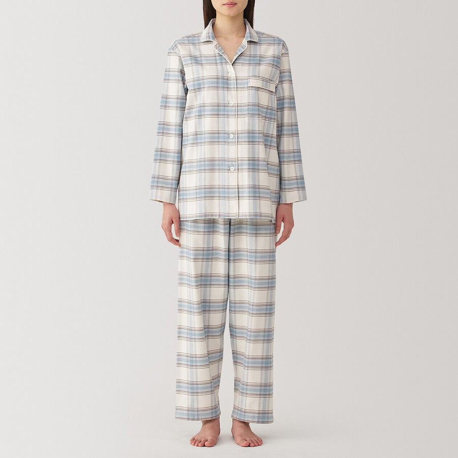 W's Side seamless flannel pajamas L/SIvoryXS