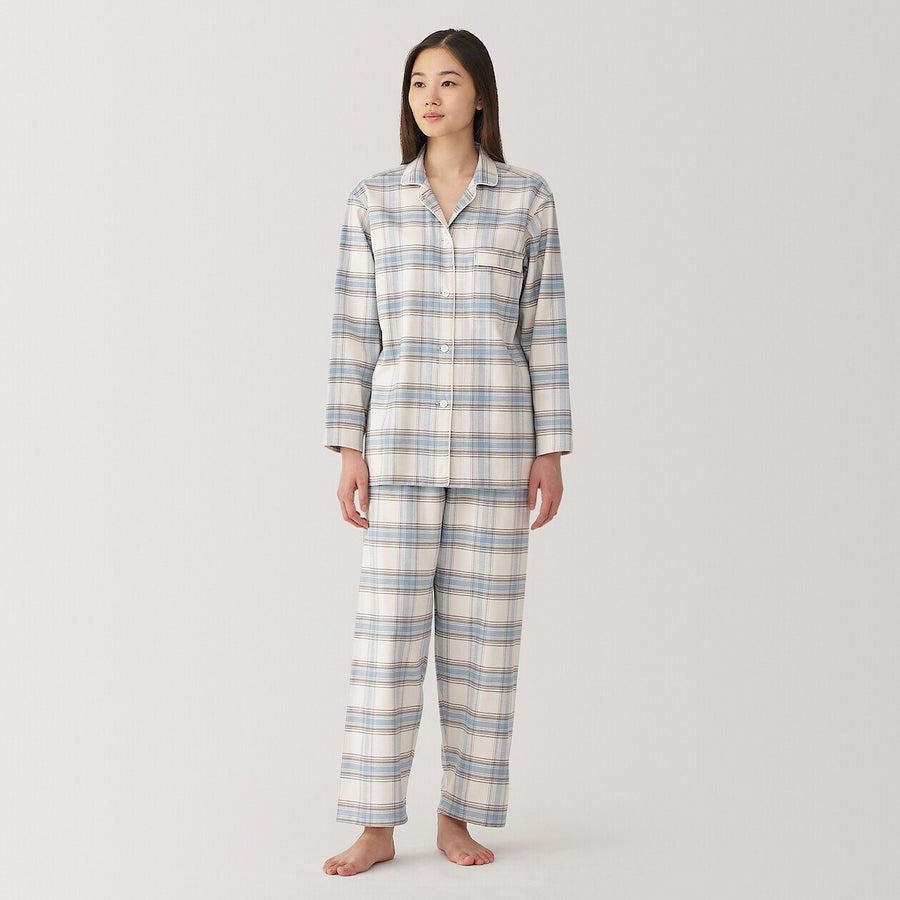 W's Side seamless flannel pajamas L/SIvoryXS