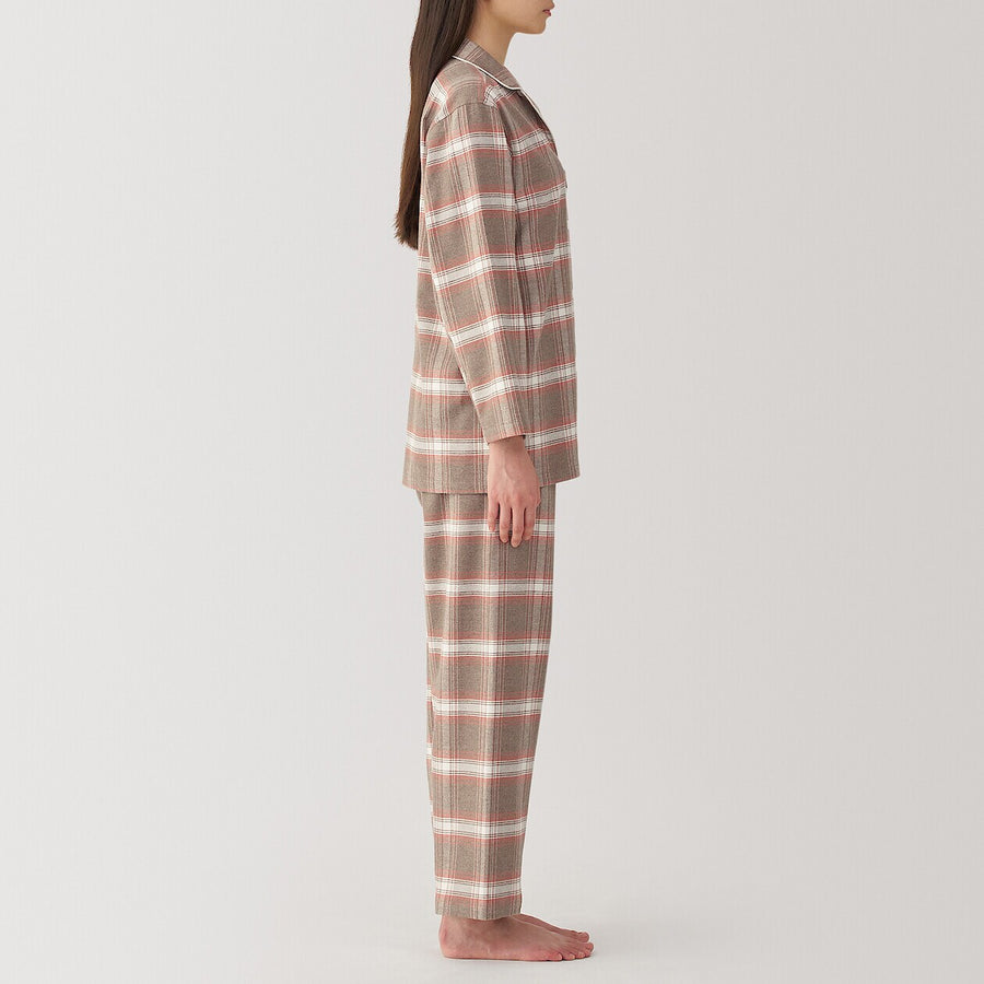 W's Side seamless flannel pajamas L/SIvoryXS