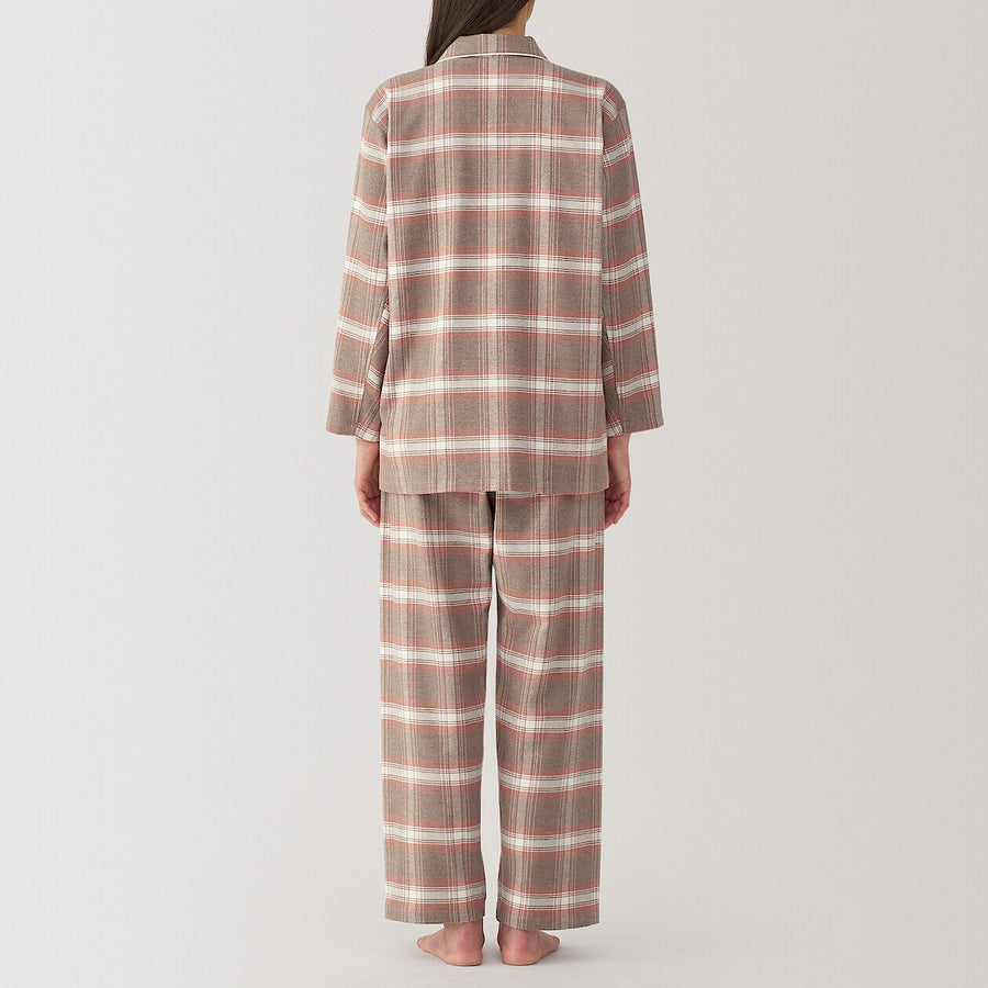 W's Side seamless flannel pajamas L/SIvoryXS