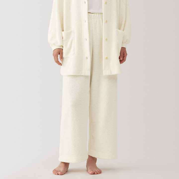 W's Smooth knitted fleece long pants IvoryXS