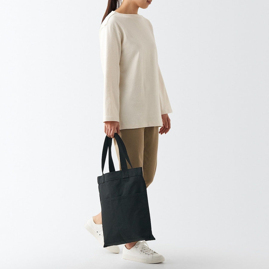 canvas Tall tote bag Black