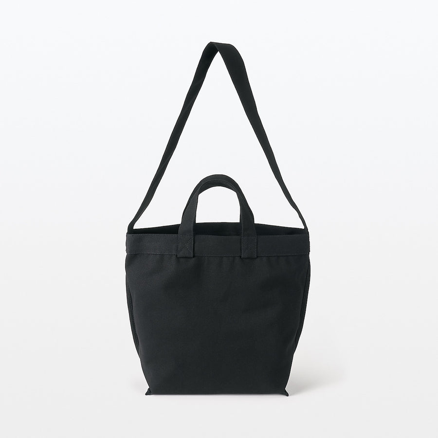 2-Way canvas tote bag Black