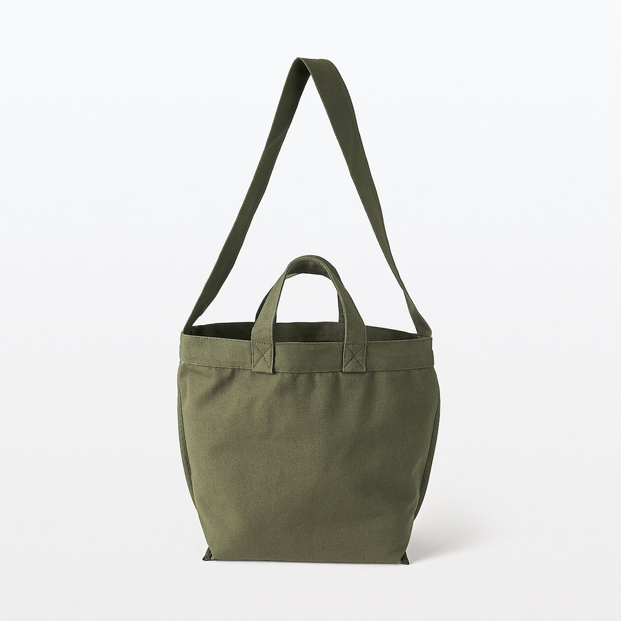 2-Way canvas tote bag Black