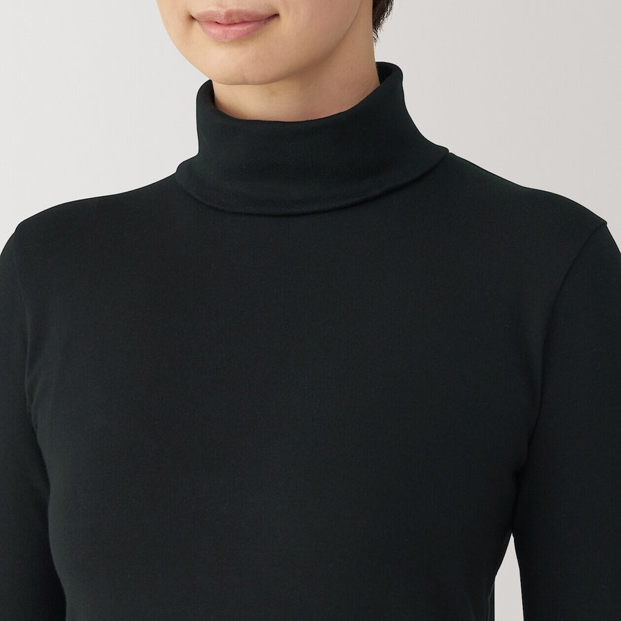 W's Brushed ribbed Turtle neck L/S T-shirtBlackXS