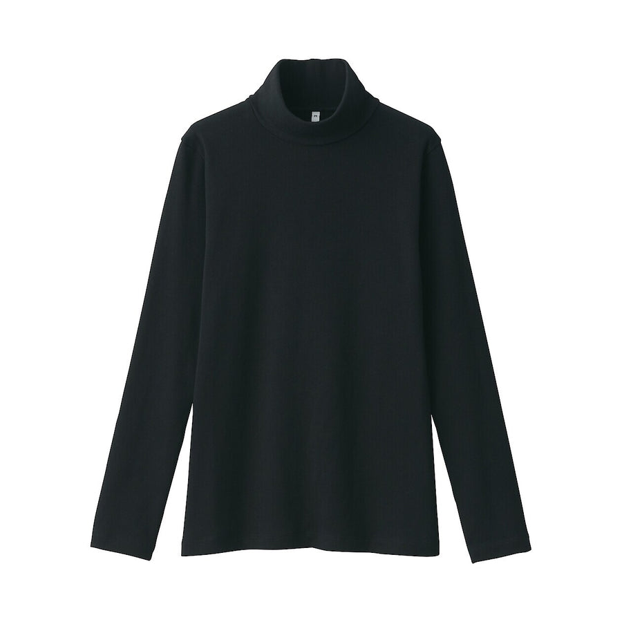 W's Brushed ribbed Turtle neck L/S T-shirtBlackXS