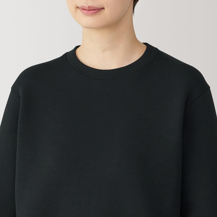 W's Double knitted Crew neck SweatshirtBlackXS