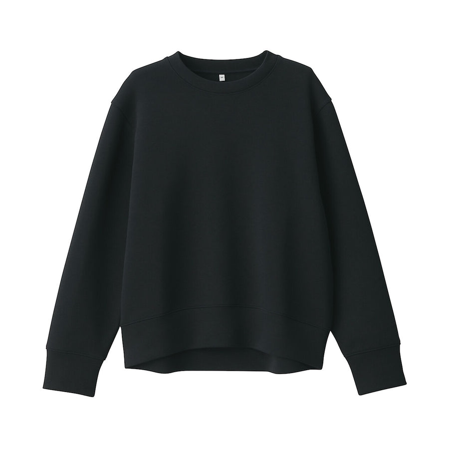 W's Double knitted Crew neck SweatshirtBlackXS