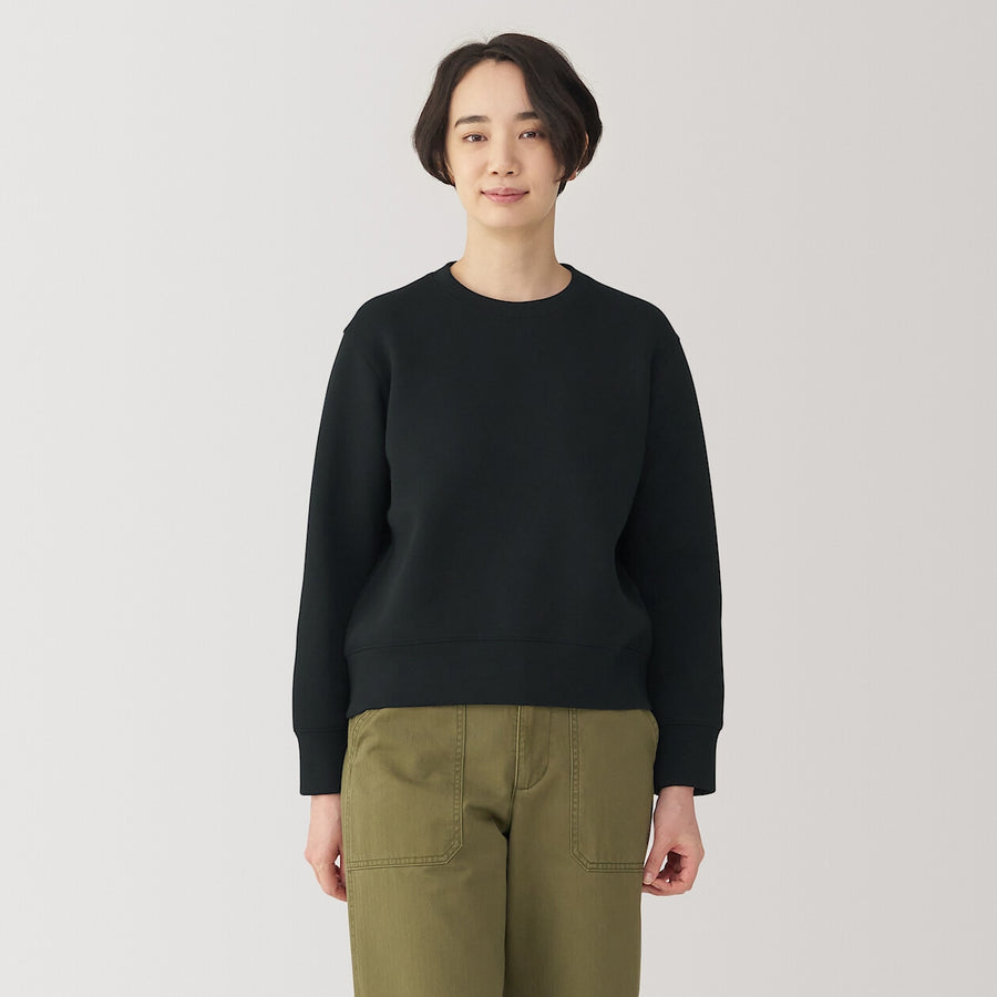 W's Double knitted Crew neck SweatshirtBlackXS