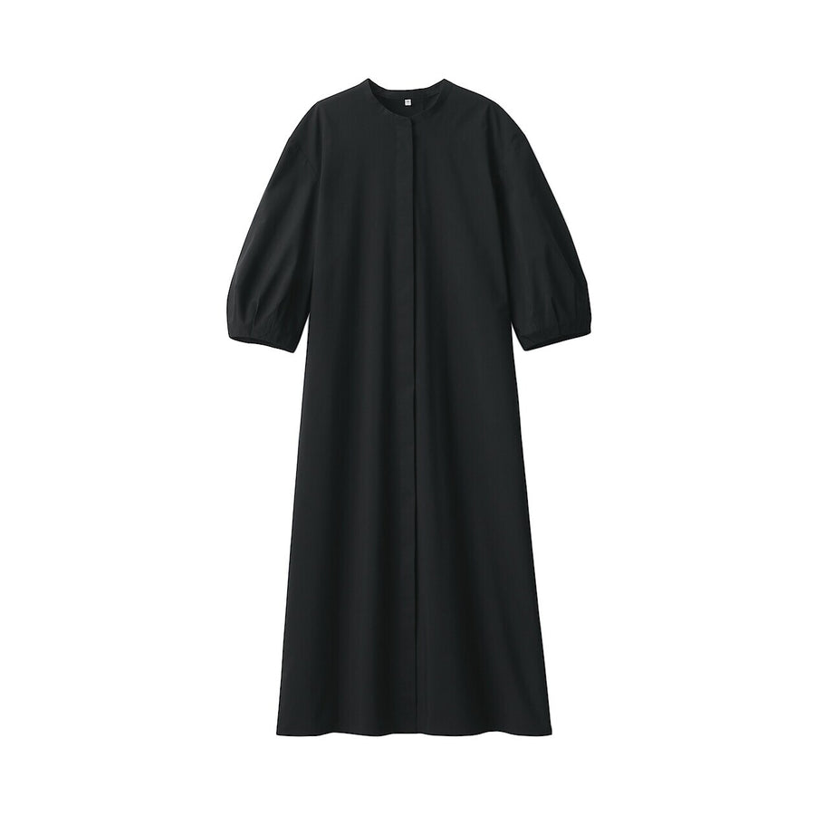 Women's Quick dry broadcloth 3/4 sleeve dress BlackXS