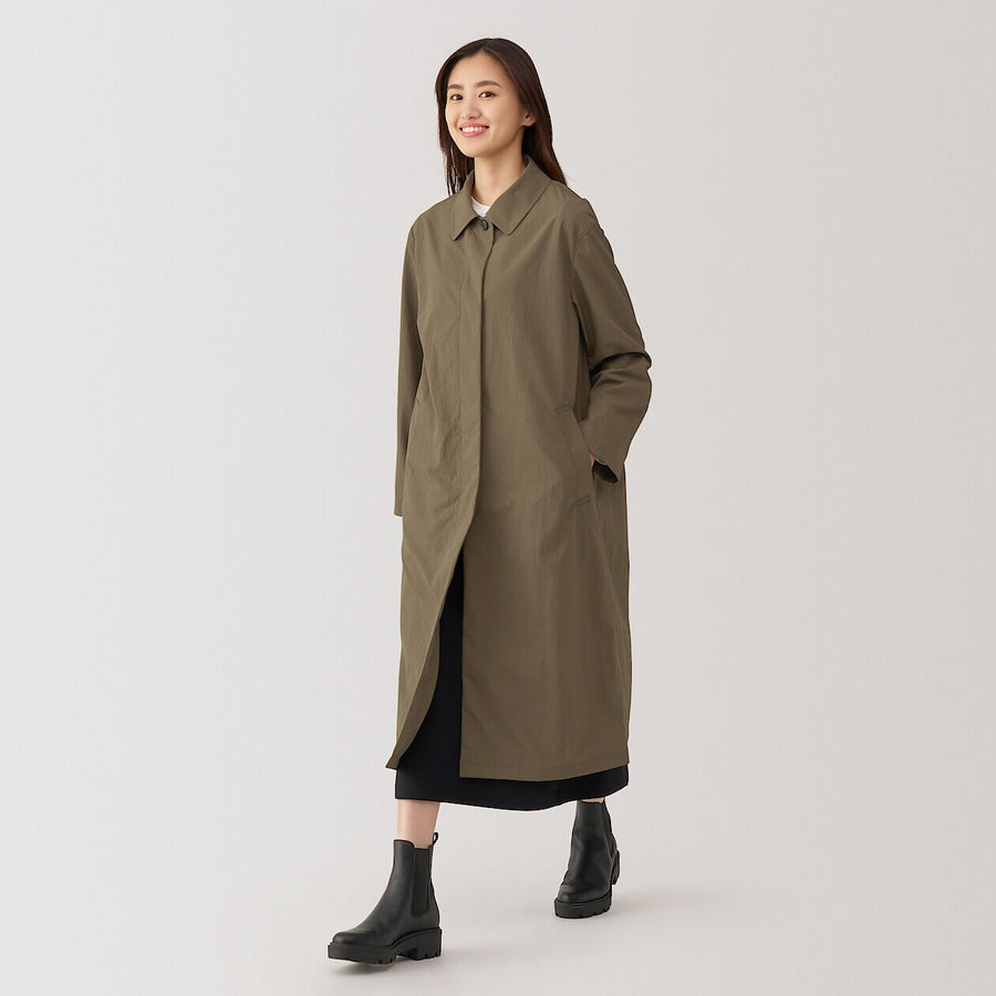 Women's Water repellentStand fall collarcoat Black XS